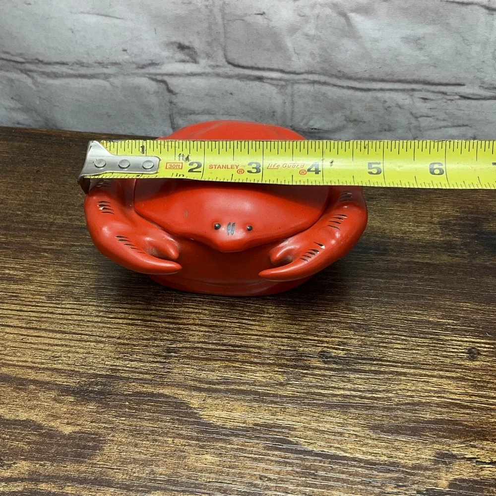 Pair Of Vtg Porcelain Crab Shaped Butter Pot Dishes Ramican From Czechoslovakia - Picture 10 of 13